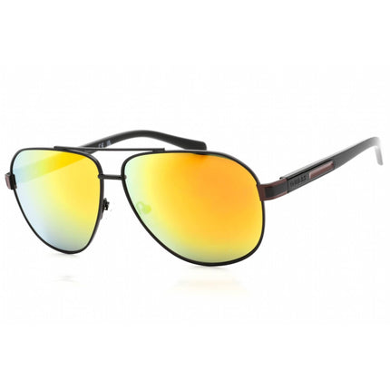 Guess Factory Men's Sunglasses - Shiny Black Metal Full Rim Aviator Frame | GF0247 01A ,