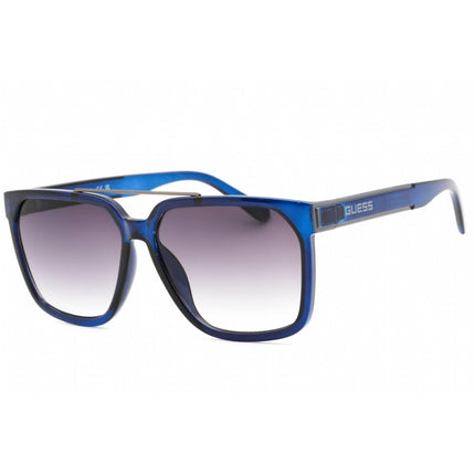 Guess Factory Men's Sunglasses - Shiny Blue Plastic Square Full Rim Frame | GF0253 90A ,