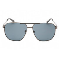 Guess Factory Men's Sunglasses - Shiny Gunmetal Full Rim Aviator Frame | GF0230 08A ,