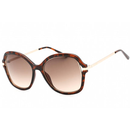 Guess Factory Women's Sunglasses - Dark Havana Metal Butterfly Frame | GF0352 52F ,