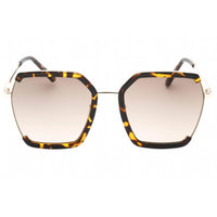 Guess Factory Women's Sunglasses - Dark Havana Metal Butterfly Frame | GF0418 52F ,