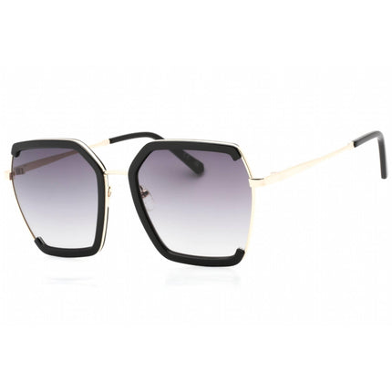 Guess Factory Women's Sunglasses - Shiny Black Full Rim Butterfly Frame | GF0418 01B ,