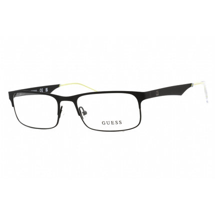 Guess Men's Eyeglasses - Black/Other Metal Full Rim Rectangular Frame | GU1904-N 005 ,