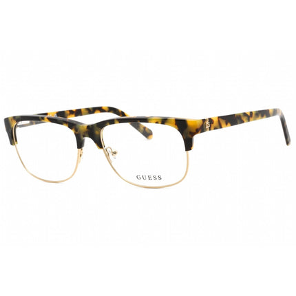 Guess Men's Eyeglasses - Clear Demo Lens Blonde Havana Rectangular Frame | GU50081 053 ,