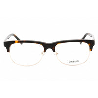 Guess Men's Eyeglasses - Clear Demo Lens Dark Havana Rectangular Frame | GU50081 052 ,