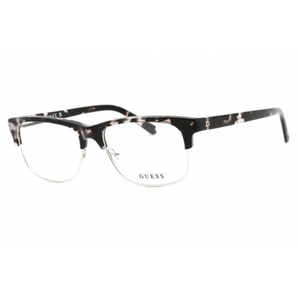 Guess Men's Eyeglasses - Clear Demo Lens Grey Tortoise Rectangular Frame | GU50081 020 ,
