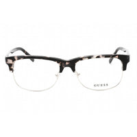 Guess Men's Eyeglasses - Clear Demo Lens Grey Tortoise Rectangular Frame | GU50081 020 ,