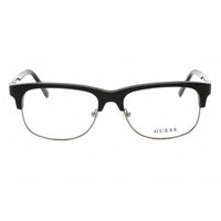 Guess Men's Eyeglasses - Clear Demo Lens Shiny Black Rectangular Frame | GU50081 001 ,
