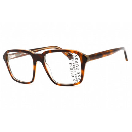 Guess Men's Eyeglasses - Dark Havana Plastic Full Rim Square Frame | GU50073 052 ,