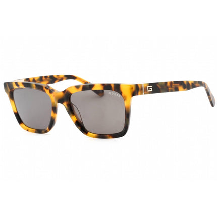 Guess Men's Sunglasses - Green Lens Blonde Havana Square Plastic Frame | GU00064 53N ,