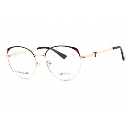 Guess Unisex Eyeglasses - Black/Other Metal Full Rim Demo Lens Frame | GU2867 005 ,