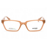 Guess Unisex Eyeglasses - Clear Demo Lens Shiny Beige Rectangular Frame | GU8280 057 ,