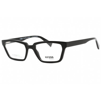 Guess Unisex Eyeglasses - Clear Demo Lens Shiny Black Rectangular Frame | GU8280 001 ,