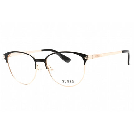 Guess Women's Eyeglasses - Black/Gold Metal Adjustable Nose Pads Frame | GU2633-S 005 ,