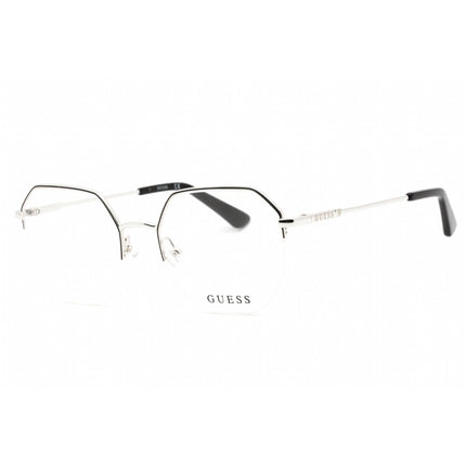 Guess Women's Eyeglasses - Clear Demo Lens Black/Silver Geometric Frame | GU2935 005 ,