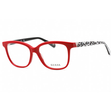 Guess Women's Eyeglasses - Clear Demo Lens Shiny Red Square Shape Frame | GU5220 066 ,