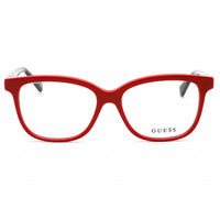 Guess Women's Eyeglasses - Clear Demo Lens Shiny Red Square Shape Frame | GU5220 066 ,