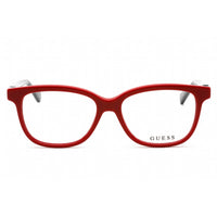Guess Women's Eyeglasses - Clear Lens Shiny Red Square Full Rim Frame | GU5220 066 ,