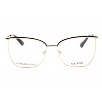 Guess Women's Eyeglasses - Pale Gold Metal Full Rim Rectangular Frame | GU2878 032 ,