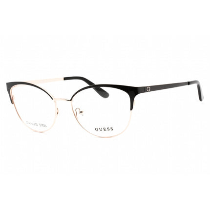 Guess Women's Eyeglasses - Shiny Black Metal Full Rim Cat Eye Frame | GU2796 001 ,