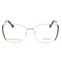 Guess Women's Eyeglasses - Shiny Rose Gold Full Rim Rectangular Frame | GU2903 028 ,