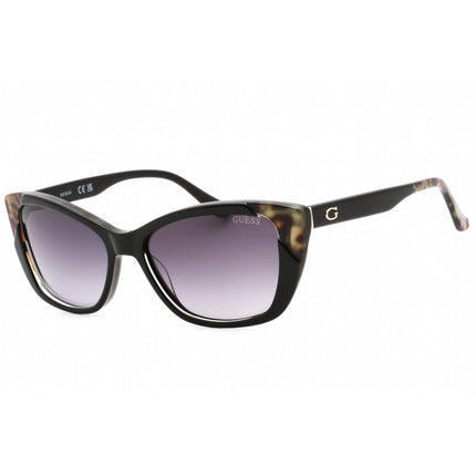Guess Women's Sunglasses - Dark Blue Gradient Lens Black Cat Eye Frame | GU 7511 05B ,
