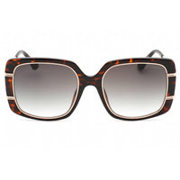 Guess Women's Sunglasses - Dark Havana Plastic Full Rim Rectangular Frame | GU7854 52P ,