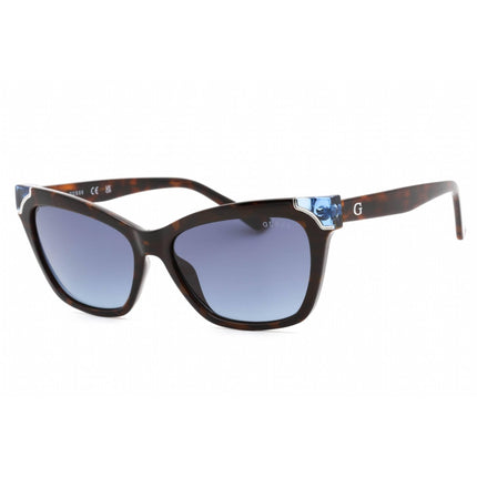 Guess Women's Sunglasses - Gradient Blue Lens Blonde Havana Cat Eye Frame | GU7840 53W ,