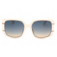 Guess Women's Sunglasses - Gradient Blue Lens Ivory Square Shape Frame | GU7854 25W ,