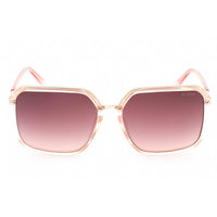 Guess Women's Sunglasses - Gradient Bordeaux Lens Shiny Pink Square Frame | GU7888 72T ,