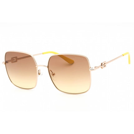 Guess Women's Sunglasses - Gradient Brown Lens Gold Full Rim Frame | GU7906-H 32F ,