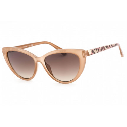 Guess Women's Sunglasses - Shiny Beige Plastic Full Rim Cat Eye Frame | GU5211 57F ,