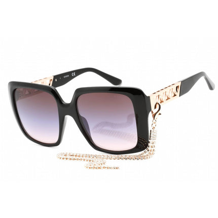 Guess Women's Sunglasses - Shiny Black Fixed Nose Pads Full Rim Frame | GU7689 01T ,