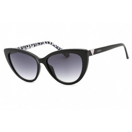 Guess Women's Sunglasses - Shiny Black Plastic Full Rim Cat Eye Frame | GU5211 01B ,