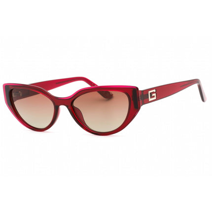 Guess Women's Sunglasses - Shiny Bordeaux Plastic Full Rim Cat Eye Frame | GU7910 69T ,