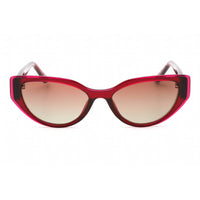 Guess Women's Sunglasses - Shiny Bordeaux Plastic Full Rim Cat Eye Frame | GU7910 69T ,