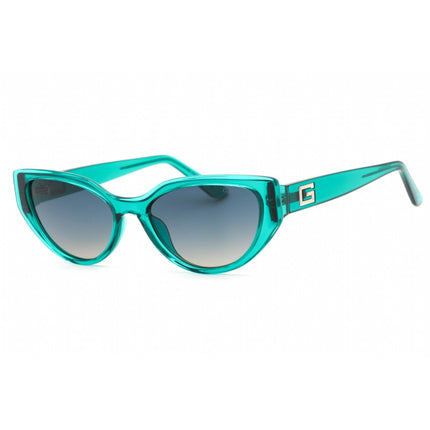 Guess Women's Sunglasses - Shiny Dark Green Plastic Full Rim Cat Eye | GU7910 96P ,