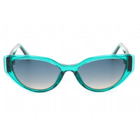 Guess Women's Sunglasses - Shiny Dark Green Plastic Full Rim Cat Eye | GU7910 96P ,
