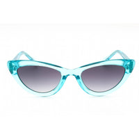 Guess Women's Sunglasses - Shiny Light Blue Plastic Full Rim Cat Eye | GU7811 84B ,
