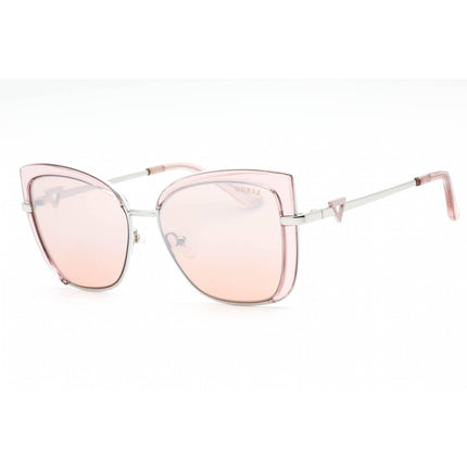 Guess Women's Sunglasses - Shiny Pink Metal Full Rim Cat Eye Frame | GU7633 72U ,
