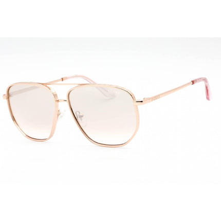 Guess Women's Sunglasses - Shiny Rose Gold Metal Full Rim Frame | GU7635 28U ,