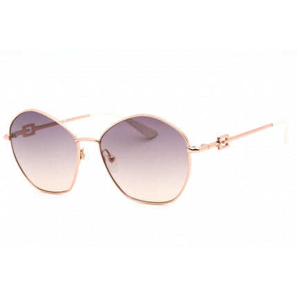 Guess Women's Sunglasses - Shiny Rose Gold Metal Geometric Shape Frame | GU7907 28Z ,