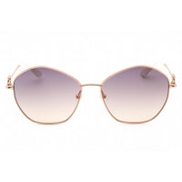 Guess Women's Sunglasses - Shiny Rose Gold Metal Geometric Shape Frame | GU7907 28Z ,