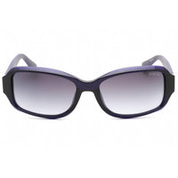 Guess Women's Sunglasses - Smoke Mirror Lens Shiny Blue Rectangular Frame | GU7410 90C ,