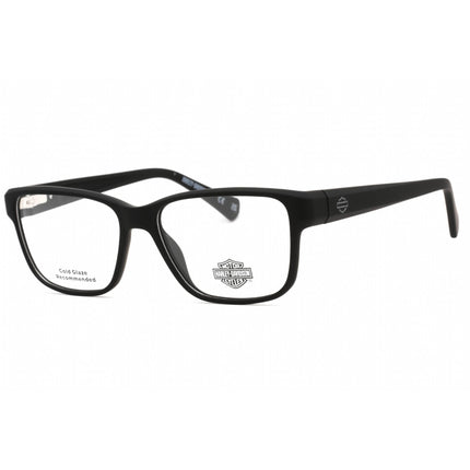 Harley Davidson Men's Eyeglasses - Matte Black Plastic Square Shape Frame | HD0981 002 ,