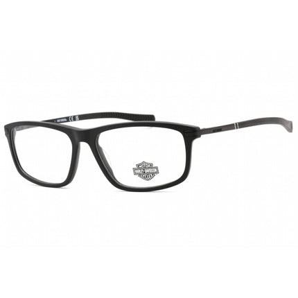 Harley Davidson Men's Eyeglasses - Matte Black Rectangular Plastic Frame | HD0980 002 ,