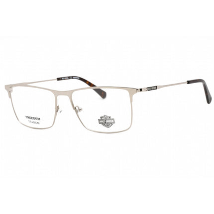 Harley Davidson Men's Eyeglasses - Matte Light Nickeltin Square Frame | HD9018 011 ,