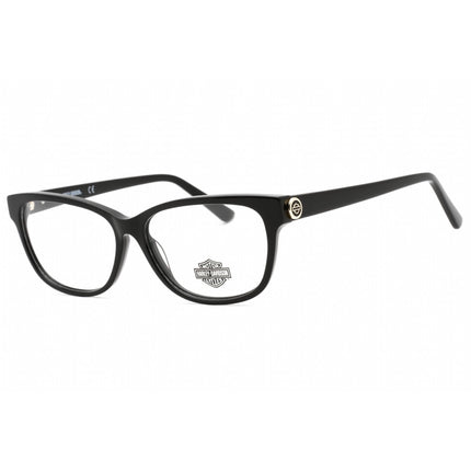Harley Davidson Women's Eyeglasses - Clear Demo Lens Shiny Black Frame | HD0566 001 ,