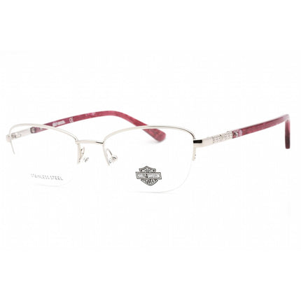 Harley Davidson Women's Eyeglasses - Shiny Light Nickeltin Metal Frame | HD0550 010 ,