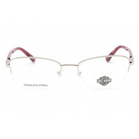 Harley Davidson Women's Eyeglasses - Shiny Light Nickeltin Metal Frame | HD0550 010 ,